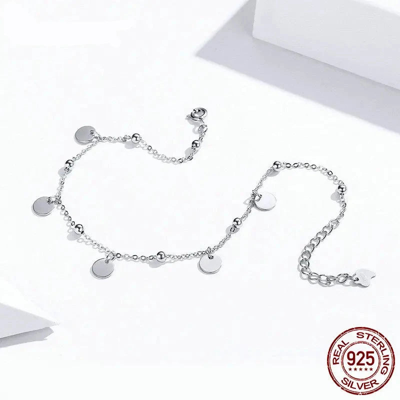 SilverShine Beaded Anklet