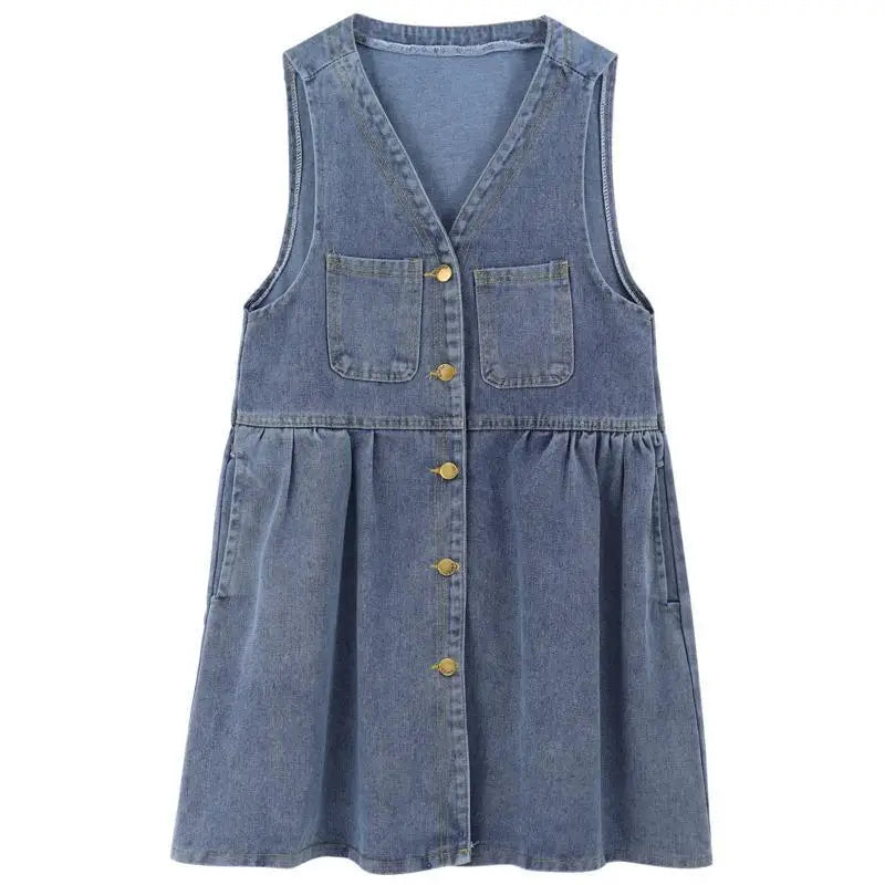 Denim Dreams Suspender Skirt