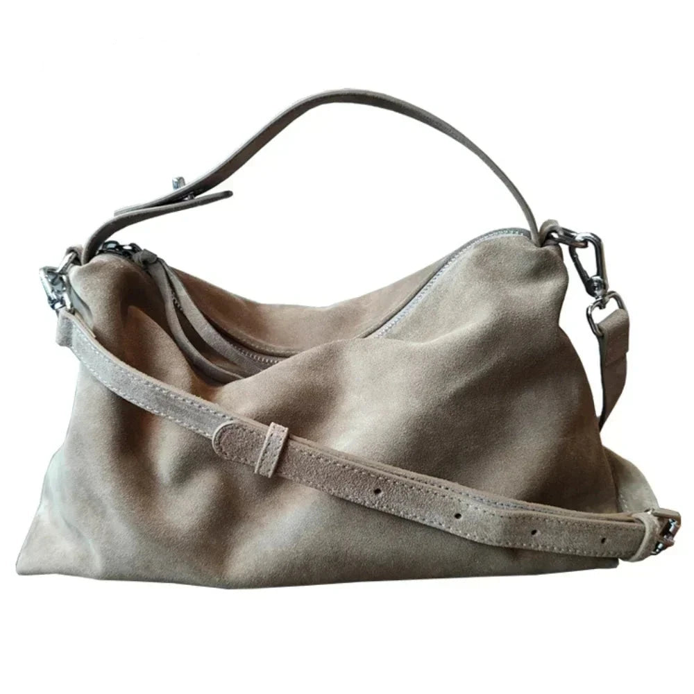 Matte Suede Boston Tote