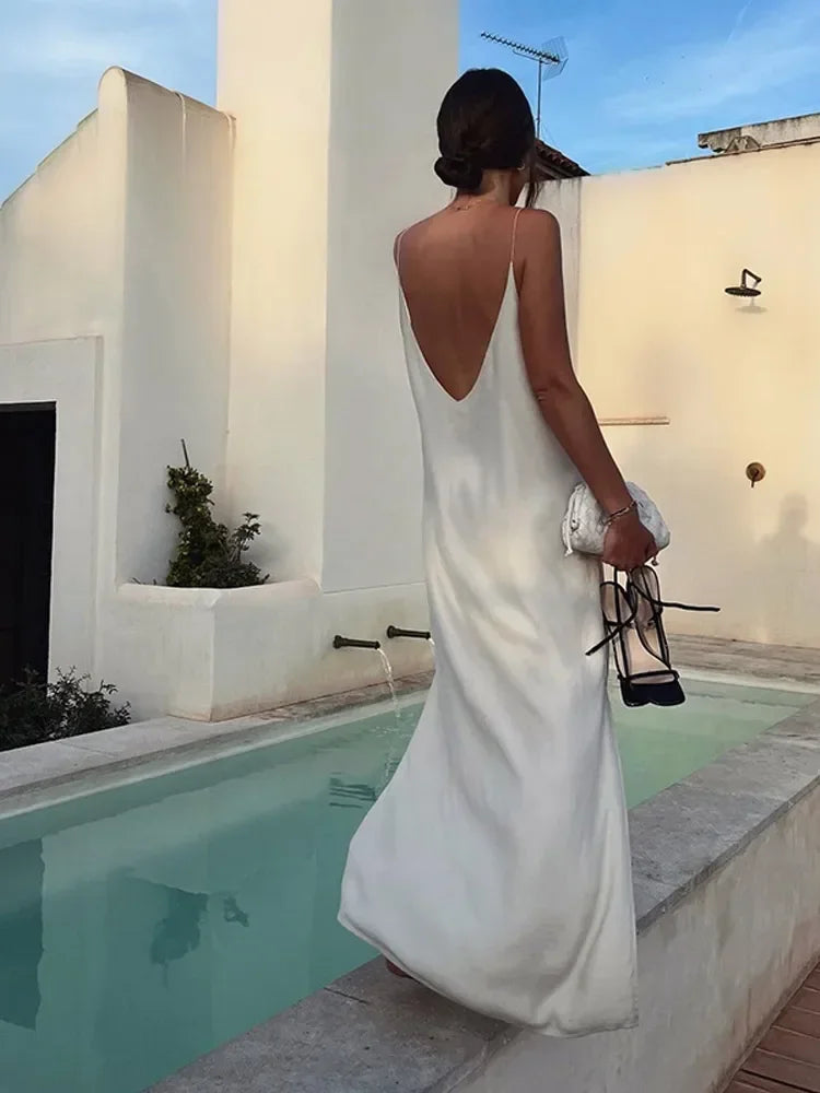 Island Escape Backless Maxi