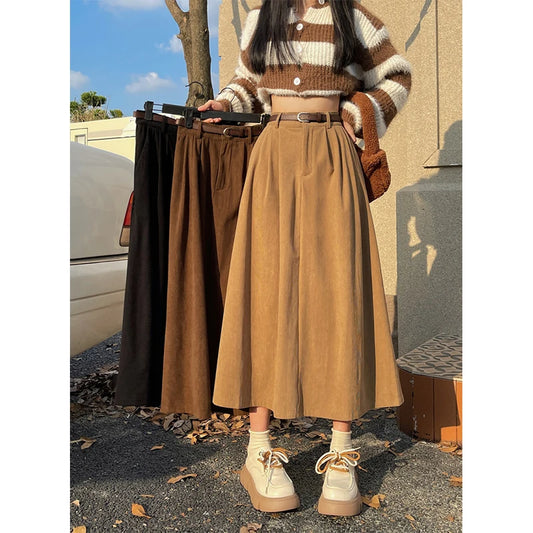 Autumn Vibes Corduroy Skirt