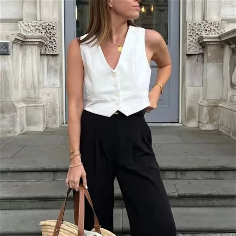 Tailored Chic Suit Vest